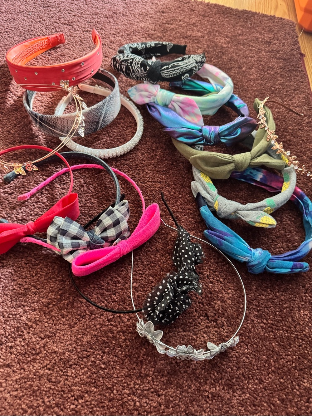 Assorted Colorful Women's Headband Bundle - bows, tie dye, rhinestones